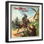 Don Quixote Brand - Alhambra, California - Citrus Crate Label-Lantern Press-Framed Art Print