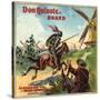 Don Quixote Brand - Alhambra, California - Citrus Crate Label-Lantern Press-Stretched Canvas