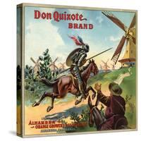 Don Quixote Brand - Alhambra, California - Citrus Crate Label-Lantern Press-Stretched Canvas
