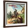 Don Quixote Brand - Alhambra, California - Citrus Crate Label-Lantern Press-Framed Art Print