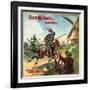 Don Quixote Brand - Alhambra, California - Citrus Crate Label-Lantern Press-Framed Art Print