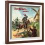 Don Quixote Brand - Alhambra, California - Citrus Crate Label-Lantern Press-Framed Art Print