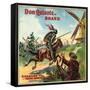 Don Quixote Brand - Alhambra, California - Citrus Crate Label-Lantern Press-Framed Stretched Canvas