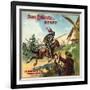 Don Quixote Brand - Alhambra, California - Citrus Crate Label-Lantern Press-Framed Art Print