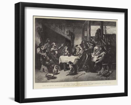 Don Quixote Discoursing Upon Arms and Letters to the Company at the Inn-Sir John Gilbert-Framed Giclee Print