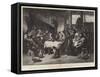 Don Quixote Discoursing Upon Arms and Letters to the Company at the Inn-Sir John Gilbert-Framed Stretched Canvas