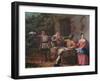 Don Quixote Drinking at an Inn (Oil on Canvas)-Cristobal Valero-Framed Giclee Print