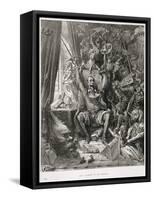 Don Quixote in His Library, Engraved by Heliodore Joseph Pisan (1822-90) C.1868-Gustave Doré-Framed Stretched Canvas