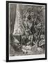 Don Quixote in His Library, Engraved by Heliodore Joseph Pisan (1822-90) C.1868-Gustave Doré-Framed Giclee Print