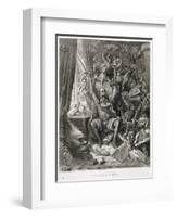 Don Quixote in His Library, Engraved by Heliodore Joseph Pisan (1822-90) C.1868-Gustave Doré-Framed Premium Giclee Print