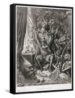 Don Quixote in His Library, Engraved by Heliodore Joseph Pisan (1822-90) C.1868-Gustave Doré-Framed Stretched Canvas