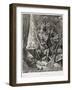 Don Quixote in His Library, Engraved by Heliodore Joseph Pisan (1822-90) C.1868-Gustave Doré-Framed Premium Giclee Print