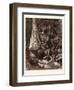 Don Quixote in His Library-Gustave Dore-Framed Giclee Print