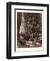 Don Quixote in His Library-Gustave Dore-Framed Giclee Print