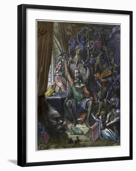 Don Quixote in His Study-Stefano Bianchetti-Framed Giclee Print