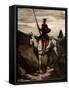 Don Quixote in the Mountains-Honoré Daumier-Framed Stretched Canvas