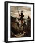 Don Quixote in the Mountains-Honoré Daumier-Framed Giclee Print