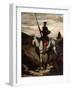 Don Quixote in the Mountains-Honoré Daumier-Framed Giclee Print