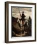 Don Quixote in the Mountains-Honoré Daumier-Framed Giclee Print