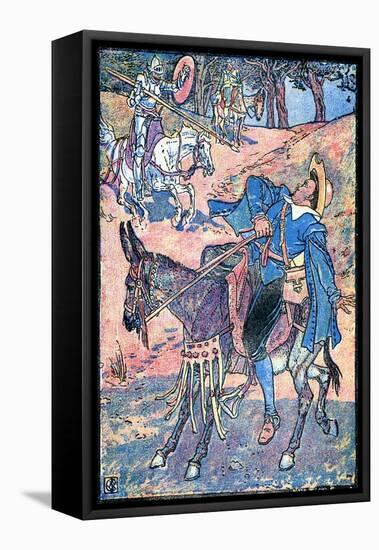 Don Quixote of the Mancha by Walter Crane-Walter Crane-Framed Stretched Canvas