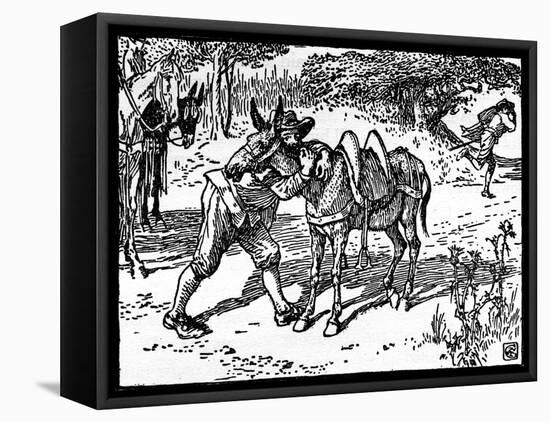 Don Quixote of the Mancha by Walter Crane-Walter Crane-Framed Stretched Canvas