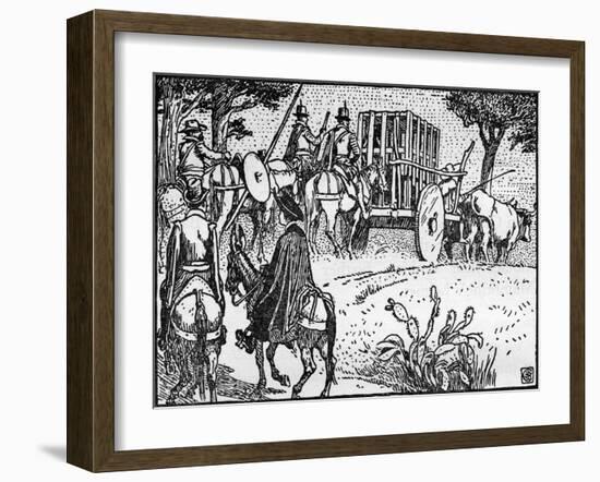 Don Quixote of the Mancha by Walter Crane-Walter Crane-Framed Giclee Print