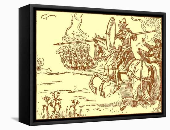 Don Quixote of the Mancha by Walter Crane-Walter Crane-Framed Stretched Canvas