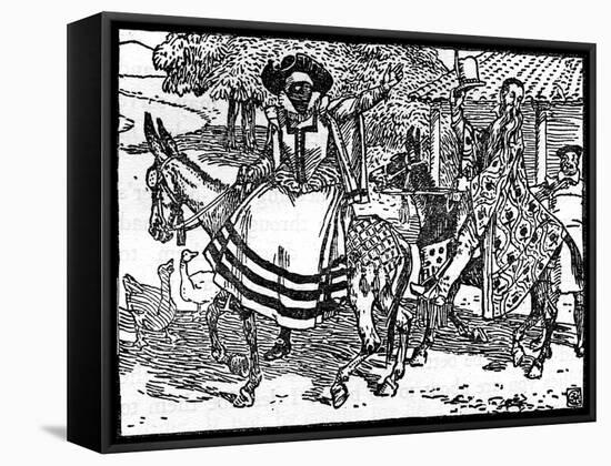 Don Quixote of the Mancha by Walter Crane-Walter Crane-Framed Stretched Canvas