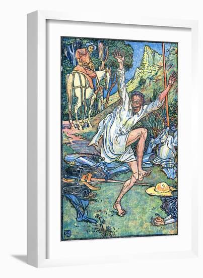 Don Quixote of the Mancha by Walter Crane-Walter Crane-Framed Giclee Print