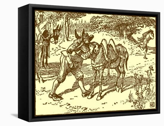 Don Quixote of the Mancha by Walter Crane-Walter Crane-Framed Stretched Canvas