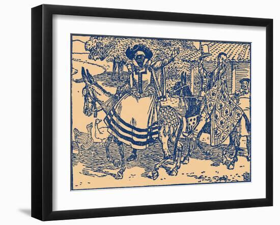 Don Quixote of the Mancha by Walter Crane-Walter Crane-Framed Giclee Print