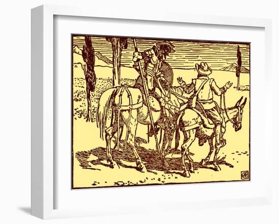 Don Quixote of the Mancha by Walter Crane-Walter Crane-Framed Giclee Print