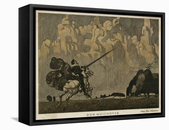 Don Quixote on Horseback with His Lance-Julius Diez-Framed Stretched Canvas