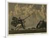 Don Quixote on Horseback with His Lance-Julius Diez-Framed Art Print