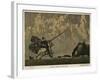 Don Quixote on Horseback with His Lance-Julius Diez-Framed Art Print