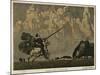 Don Quixote on Horseback with His Lance-Julius Diez-Mounted Art Print