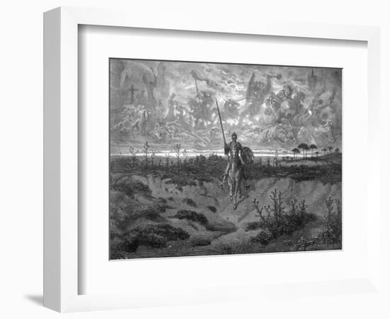 Don Quixote on Horseback-Gustave Doré-Framed Photographic Print