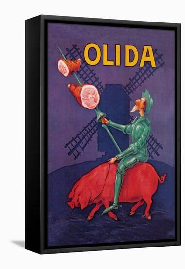 Don Quixote Riding a Pig-null-Framed Stretched Canvas