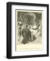 Don Quixote's Adventure in the Cave of Montesinos-Sir John Gilbert-Framed Giclee Print