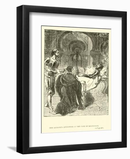 Don Quixote's Adventure in the Cave of Montesinos-Sir John Gilbert-Framed Giclee Print