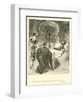 Don Quixote's Adventure in the Cave of Montesinos-Sir John Gilbert-Framed Giclee Print