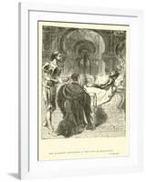 Don Quixote's Adventure in the Cave of Montesinos-Sir John Gilbert-Framed Giclee Print