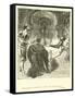 Don Quixote's Adventure in the Cave of Montesinos-Sir John Gilbert-Framed Stretched Canvas