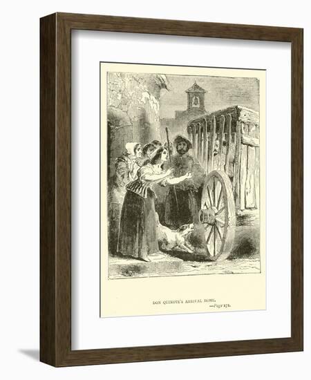 Don Quixote's Arrival Home-Sir John Gilbert-Framed Giclee Print