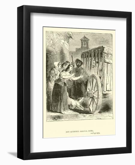 Don Quixote's Arrival Home-Sir John Gilbert-Framed Giclee Print