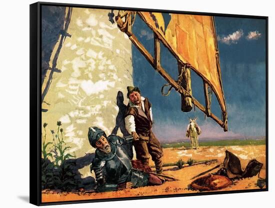 Don Quixote's Crazy World-Neville Dear-Framed Stretched Canvas