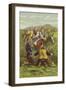 Don Quixote, Sancho and the Country Girls-Sir John Gilbert-Framed Giclee Print