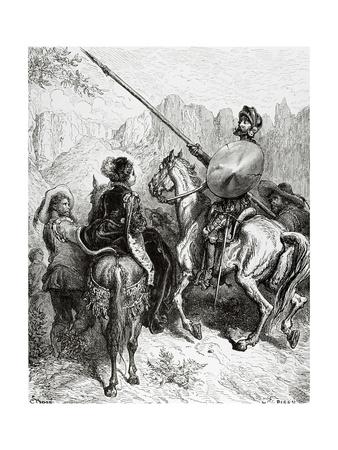 'Don Quixote, Sancho and the Princess Dorotea, from Don Quixote by ...