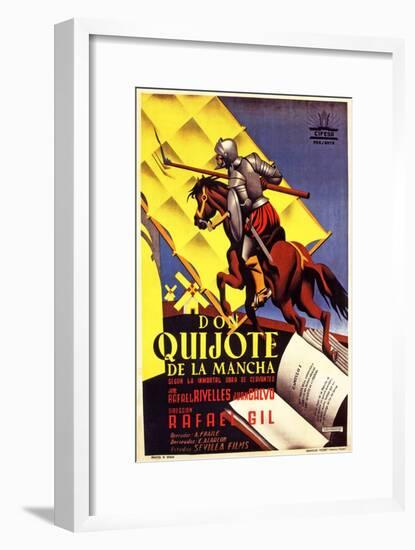 Don Quixote, Spanish Movie Poster, 1934-null-Framed Art Print