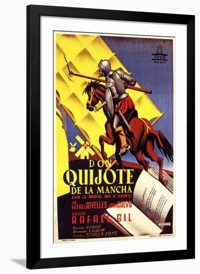 Don Quixote, Spanish Movie Poster, 1934-null-Framed Art Print